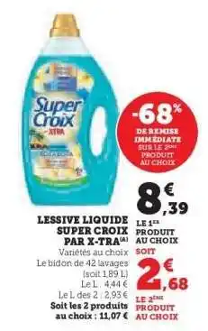 Hyper U Lessive liquide Super Croix par X-Tra offre