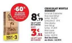 Hyper U Chocolat Nestlé Dessert offre