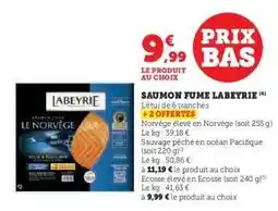 Hyper U SAUMON FUMÉ LABEYRIE offre