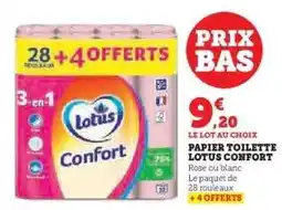 Hyper U Papier Toilette Lotus Confort offre