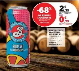 Hyper U BIERE BLONDE BROOKLYN PULP ART 6° offre