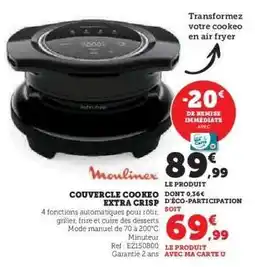 Hyper U Couvercle Cookeo Extra Crisp offre