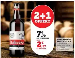 Hyper U BIERE BLONDE BELLEROSE 6.5° offre