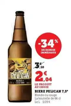 Hyper U BIERE PELICAN 7,5° offre