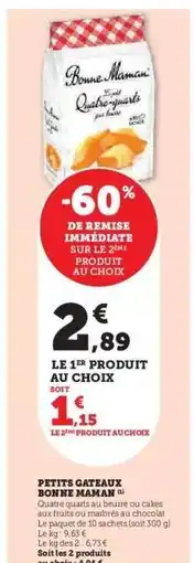 Hyper U Petits Gateaux Bonne Maman offre