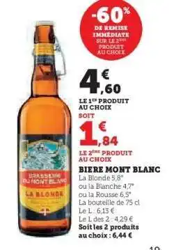 Hyper U BIERE MONT-BLANC offre