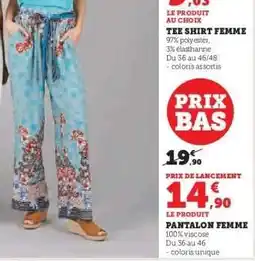 Hyper U Pantalon femme offre