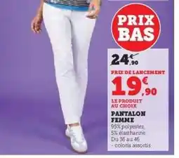 Hyper U Pantalon femme offre