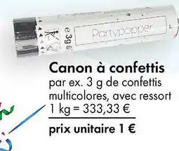 TEDi Canon à confettis offre