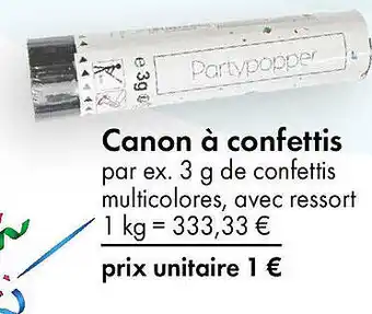 TEDi Canon à confettis offre