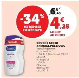 Hyper U DOUCHE “SANEX NATURAL PREBIOTIC” offre