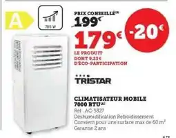 Hyper U CLIMATISEUR MOBILE 7000 BTU offre