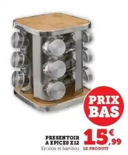 Hyper U PRESENTOIR A EPICES X12 offre