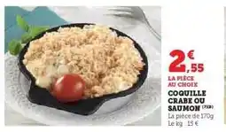 Super U Coquille Crabe ou Saumon offre