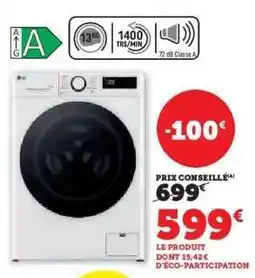 Hyper U Lave linge offre