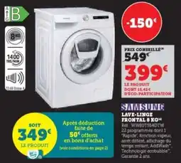 Super U Samsung Lave-linge Frontal 8 KG offre