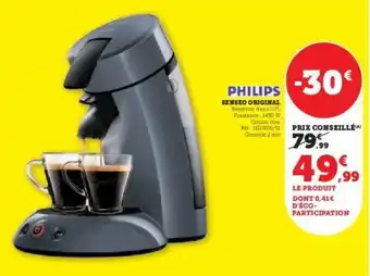 Super U PHILIPS SENSEO ORIGINAL offre