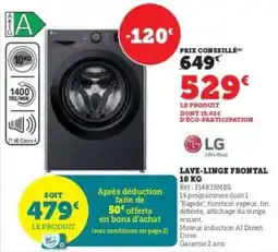 Hyper U Lave-linge frontal 10 kg offre