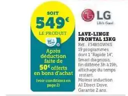 Hyper U Lave-linge frontal 13kg offre