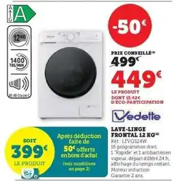 Super U Lave-linge Frontal 12 kg offre