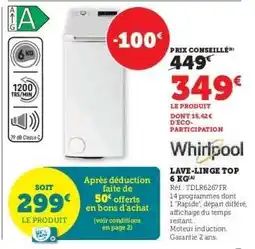 Super U Lave-linge Top 6 kg offre