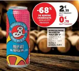Super U BIERE BLONDE BROOKLYN PULP ART 6° offre