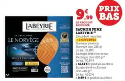 Super U SAUMON FUMÉ LABEYRIE offre