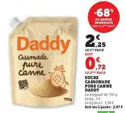 Super U Sucre Cassonade Pure Canne Daddy offre