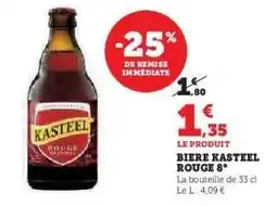 Super U Biere Kasteel Rouge 8° offre