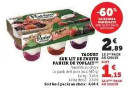 Super U Yaourt sur lit de fruits Panier de Yoplait offre