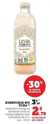Super U Kombuchas Bio Ucha offre