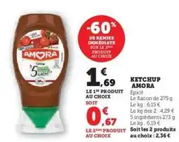 Super U KETCHUP “AMORA” offre