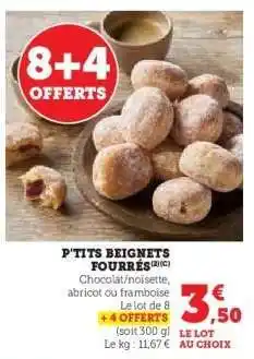 Super U P'tits Beignets Fourrés offre