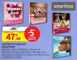 Intermarché Hyper Coffrets cadeaux smartbox offre