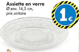 TEDi Assiette en verre offre