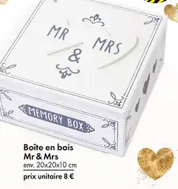 TEDi Boîte en bois Mr & Mrs offre