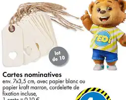 TEDi Cartes nominatives offre