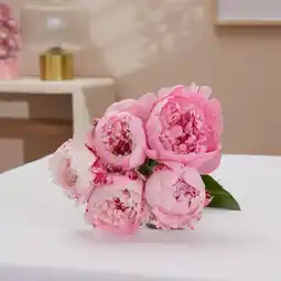 Carrefour Bouquet de 5 pivoines doubles offre