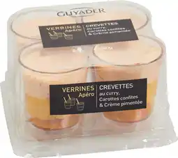 Carrefour 4 verrines crevette curry offre