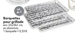TEDi Barquettes pour grillade env. 25x18x1 cm, offre