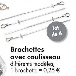 TEDi Brochettes avec coulisseau offre