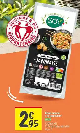 Les Comptoirs de la Bio Tofou mariné à la japonaise SOY offre