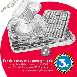 TEDi Set de barquettes pour grillade offre