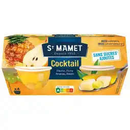 Carrefour ST MAMET Coupelles de fruits sans sucres ajoutés offre