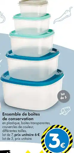 TEDi Ensemble de boîtes de conservation offre