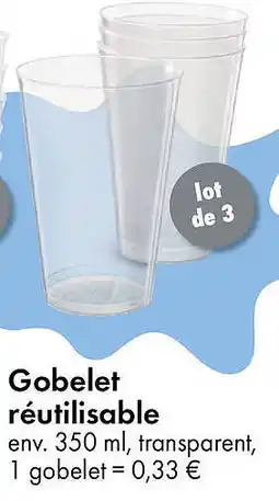 TEDi Gobelet réutilisable offre