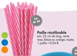 TEDi Paille réutilisable offre
