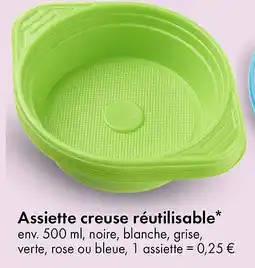 TEDi Assiette creuse réutilisable offre