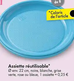 TEDi Assiette réutilisable* offre