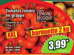 Norma Tomates rondes en grappe offre
